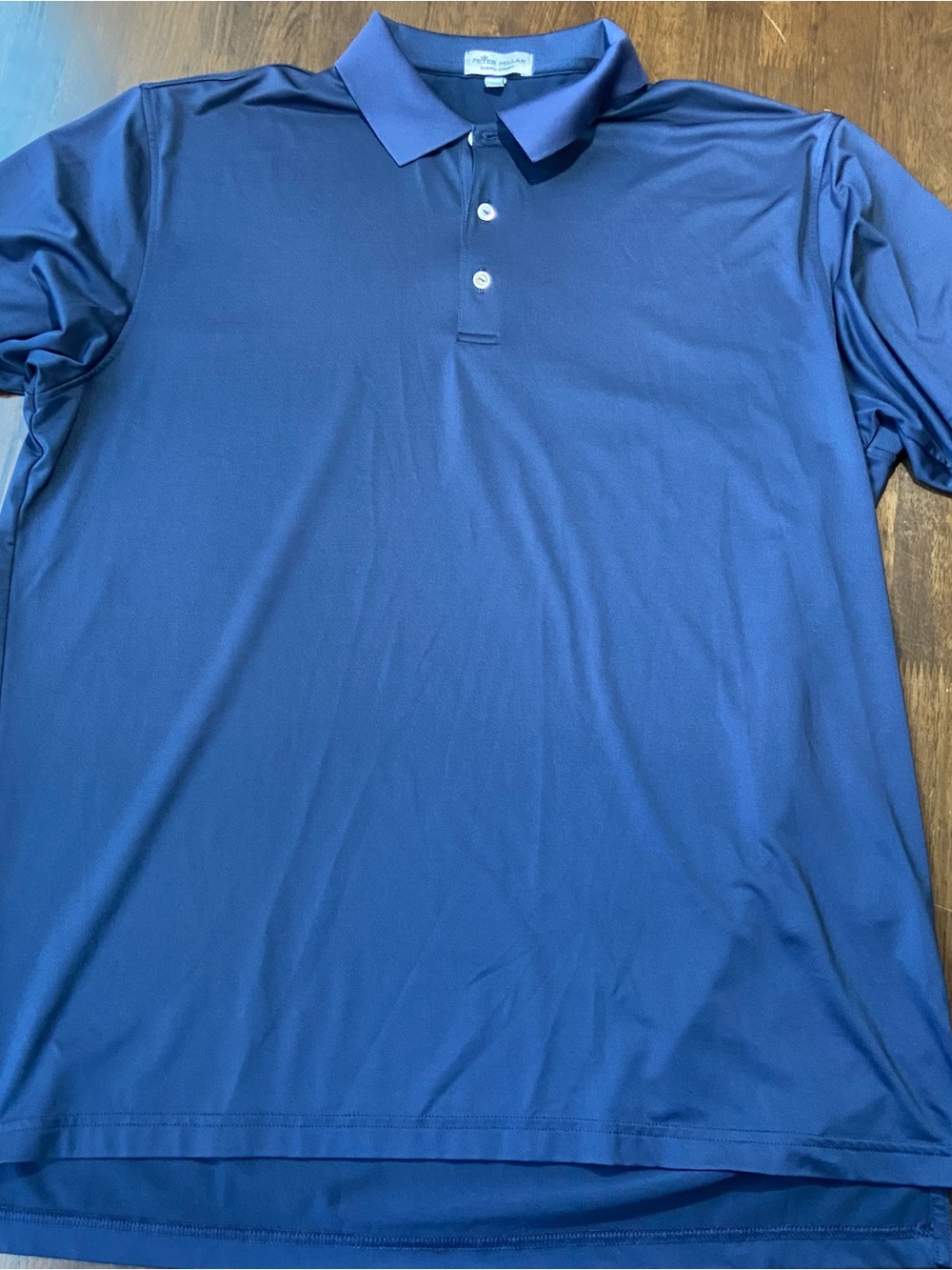Peter Millar Summer Comfort Polo Shirt Mens L Navy Blue Short Sleeve Athletic